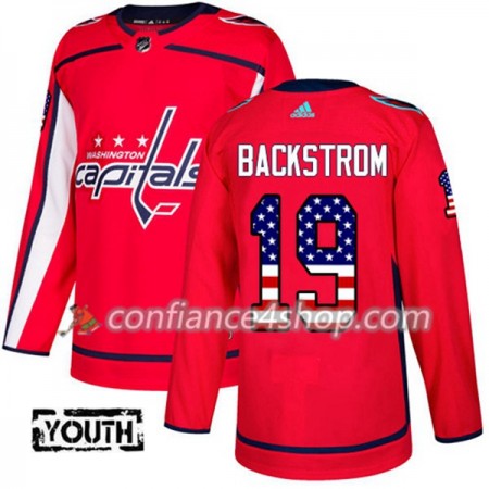 Adidas Maillot de Hockey Washington Capitals Nicklas Backstrom 19 2017-2018 Rouge USA Flag Fashion Authentic - Enfant Adidas Maillot de Hockey Washington Capitals Nicklas Backstrom 19 2017-2018 Rouge USA Flag Fashion Authentic - Enfant